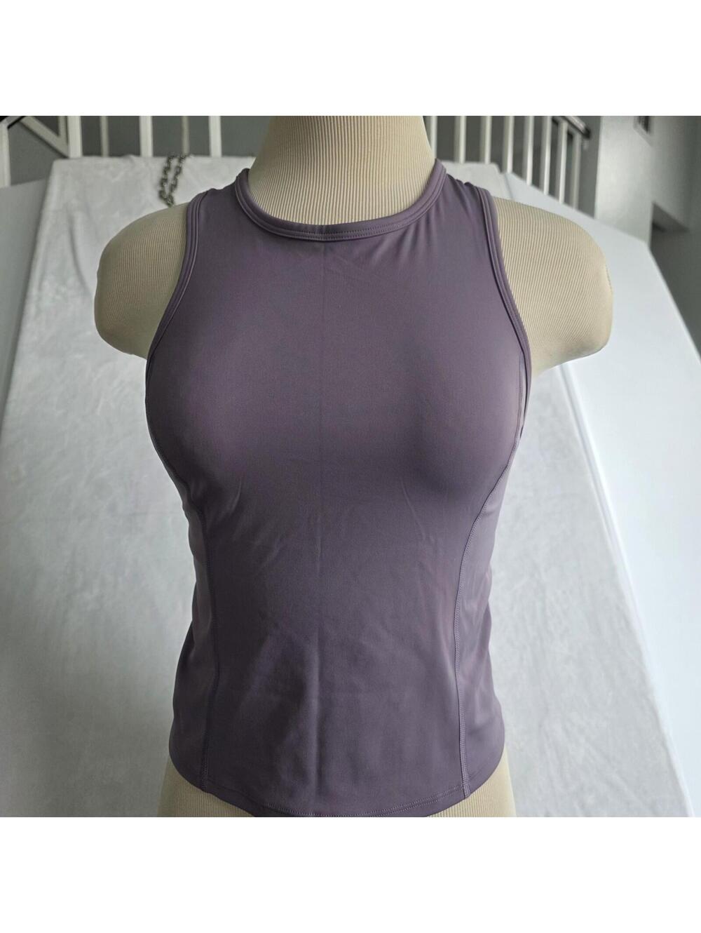 Lululemon Nulux Racerback Cropped Run Tank Purple Ash PPAS Size 6 NWT